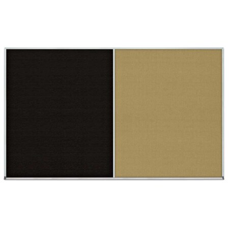 United Visual Products Enclosed Corkboard, 1 Door, 24"x36", 4" Fra, UV3401-WHITE-BLACK UV3401-WHITE-BLACK